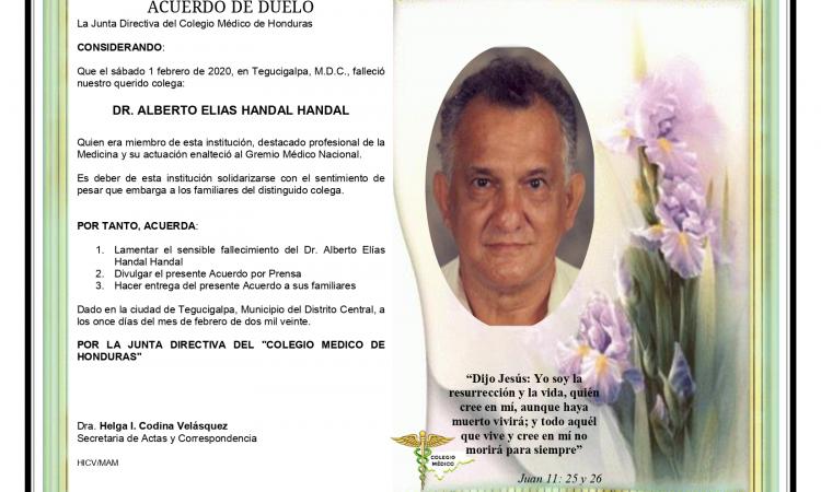 Obituario Dr. Alberto Elias Handal
