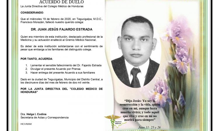 Obituario Dr. Juan Jesús Fajardo Estrada