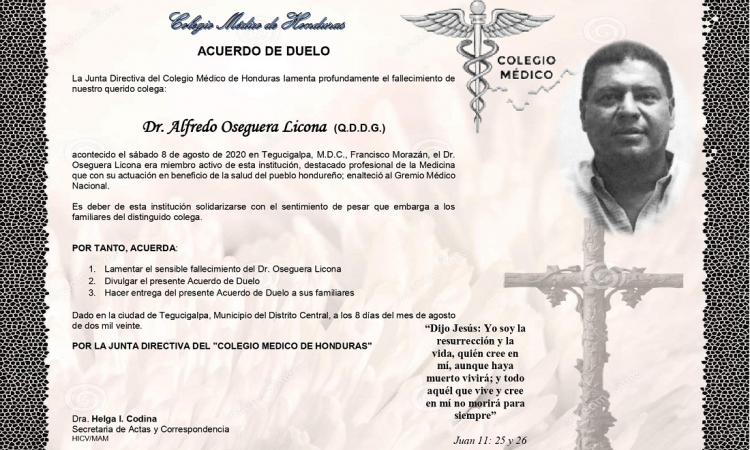 Obituario Dr. Alfredo Oseguera Licona
