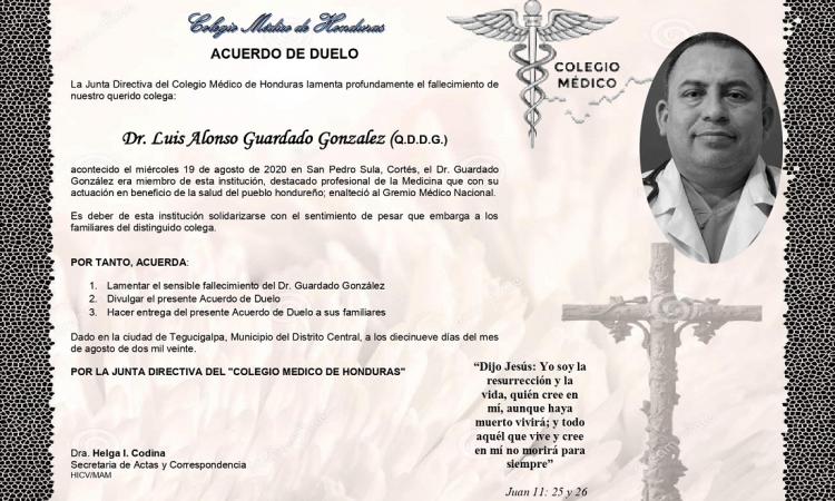 Obituario Dr. Luis Alonso Guardado González (Q.D.D.G.)