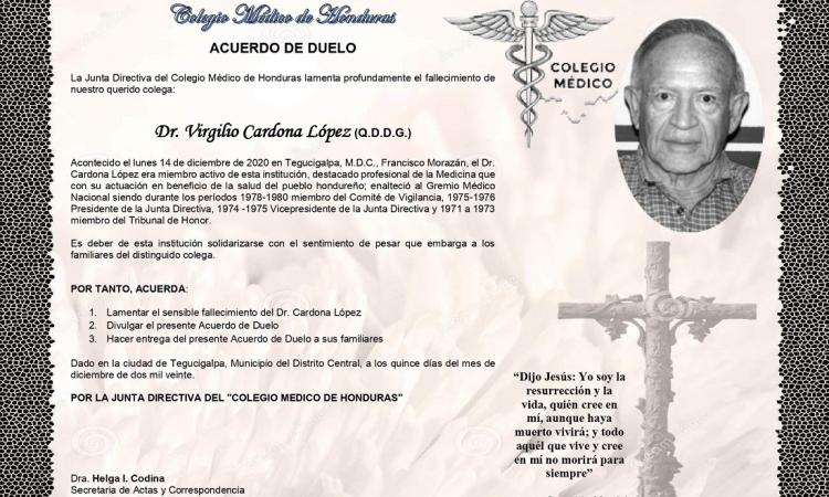 Obituario Dr. Virgilio Cardona López (Q.D.D.G.)