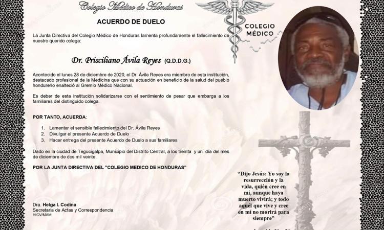 Obituario Dr. Prisciliano Ávila Reyes (Q.D.D.G.)