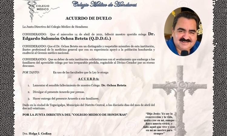 Obituario Dr. Edgardo Salomón Ochoa Beteta (Q.D.D.G.)