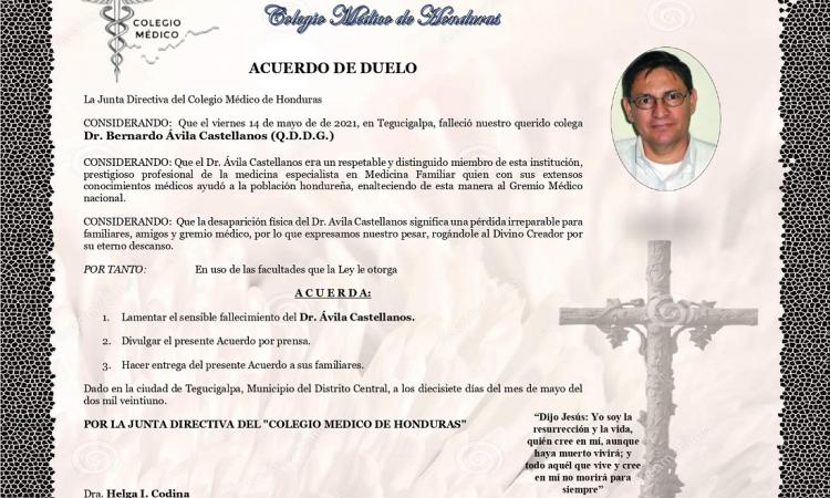 Obituario Dr. Bernardo Ávila Castellanos (Q.D.D.G.)