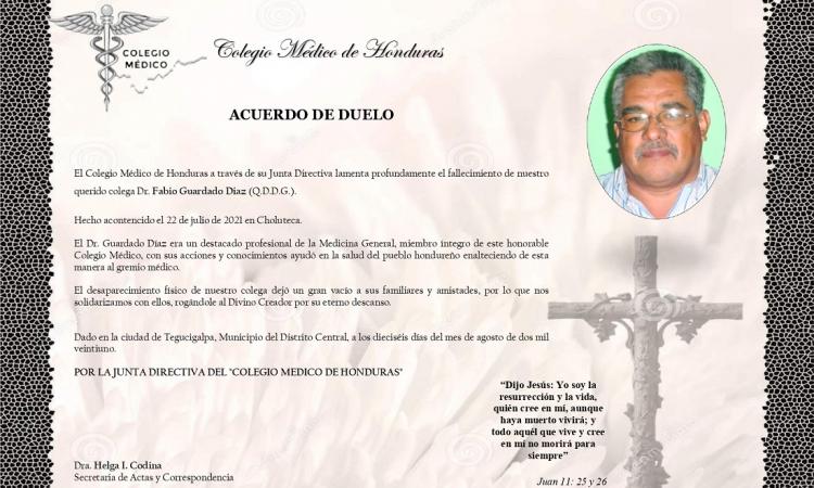 Obituario Dr. Fabio Guardado Díaz (Q.D.D.G.)