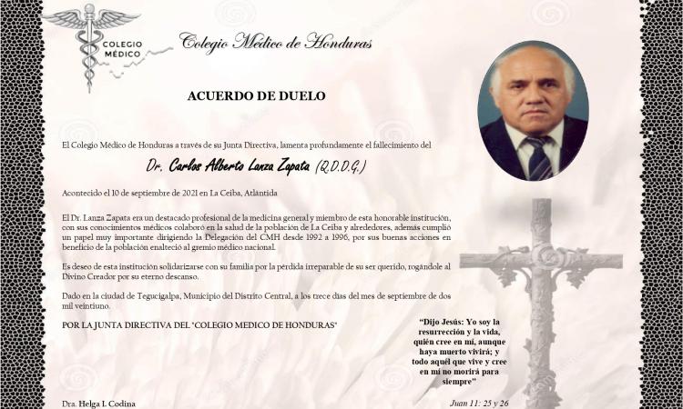 Obituario Carlos Alberto Lanza Zapata (Q.D.D.G)