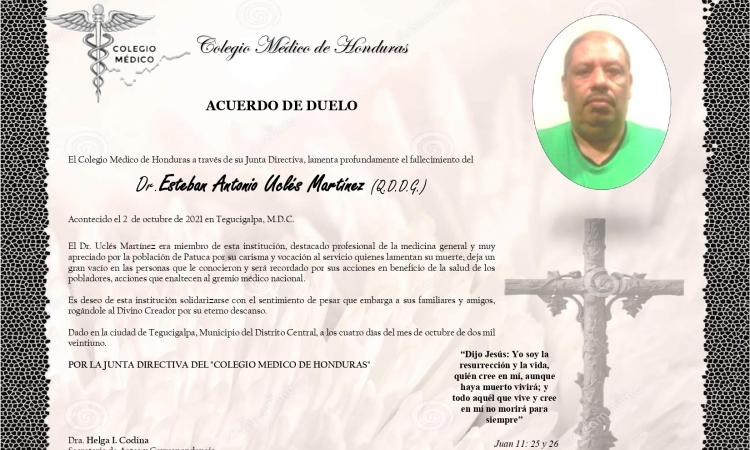 Obituario Dr. Esteban Antonio Uclés Martínez (Q.D.D.G.)