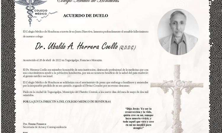 Obituario Dr. Ubaldo A. Herrera Coello (Q.D.D.G.)
