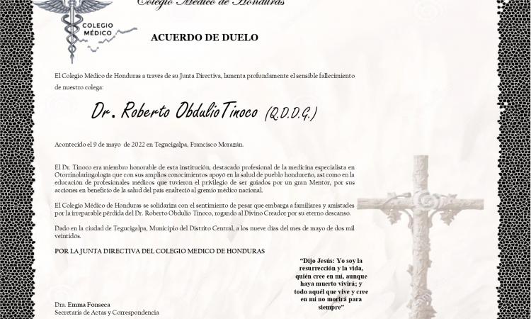 Obituario Dr Roberto Obdulio Tinoco (QDDG)