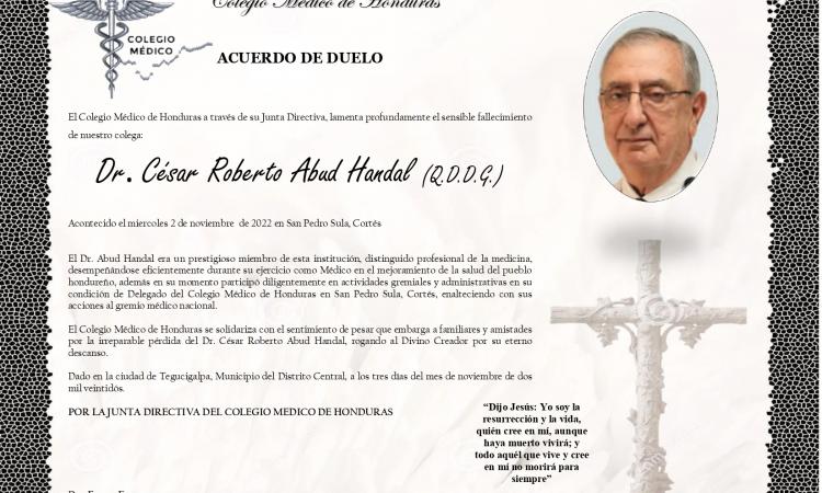 Obituario Dr. César Roberto Abud Handal