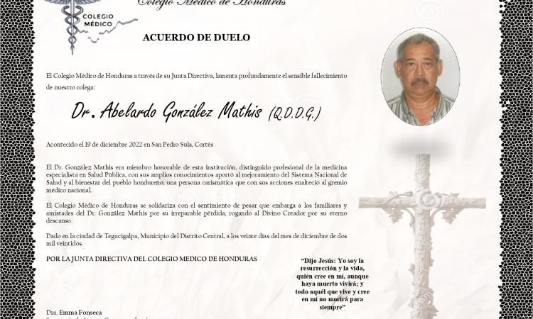 Obituario Dr. Abelardo González Mathis
