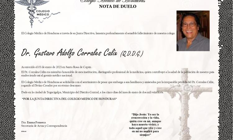 Obituario Dr. Gustavo Adolfo Corrales Cálix
