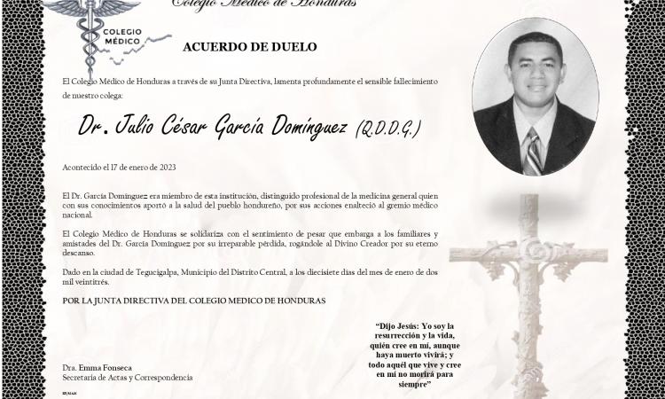 Obituario Dr. Julio César García Domínguez