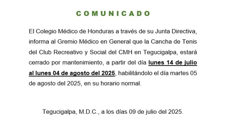 COMUNICADO