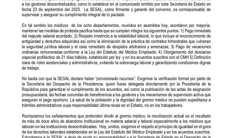 COMUNICADO PÚBLICO